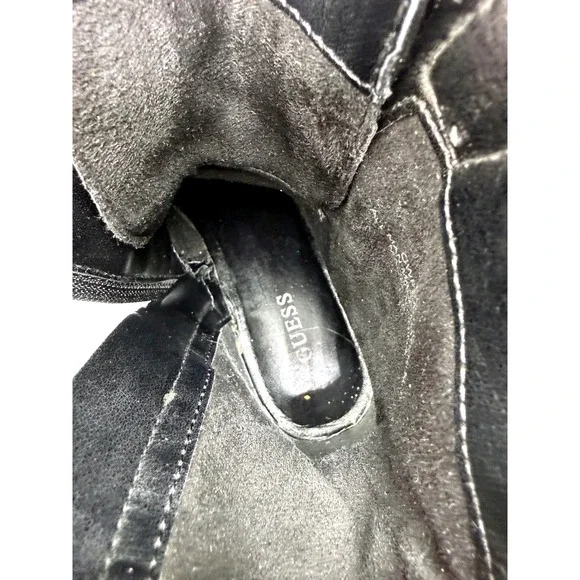 Guess Fearne Womens Black Floral Combat Boots Side Zip Lug Sole GWFEARNE Size 6M - Picture 15 of 15